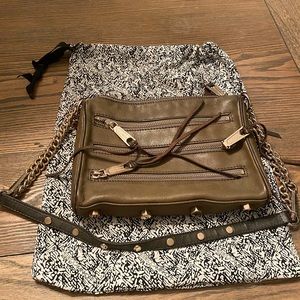 Rebecca Minkoff Mini 5 Zip Convertible Crossbody - Olive Green w/Gold